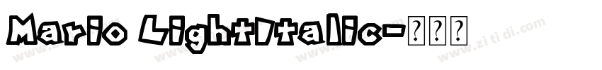 Mario LightItalic字体转换